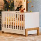 Berço Mini Cama Dois Em Um Fantasia Em MDF Branco Qmovi