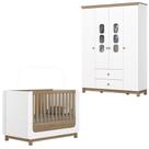 Berco Mini Cama e Guarda Roupa 4 P 2 G Aconchego Branco Jequitiba HP Henn