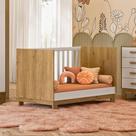 Berço Mini Cama Encanto Slim Freijo Toq/Branco Acetinado