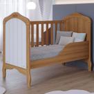 Berço Mini Cama Harmonia 100% Mdf Nature/Branco - Permobili