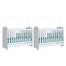 Berço / Mini Cama Infantil Bala de Menta 3 em 1 (2 Un) Branco - Henn