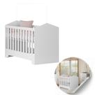 Berço Mini Cama Multifuncional 2x1 Com Suporte Mosquiteiro Berço Mini Cama Multifuncional 2x1 Com Suporte Mosquiteiro