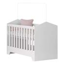 Berço Mini Cama Multiuso Moderno Quarto Menina Menino MDF com Suporte Para Mosqueteiro