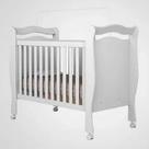 Berço Mini Cama Padrão Americano Com Suporte Mosquiteiro E Rodízios Alvin