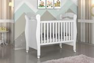Berço Mini Cama PIMP 3 em 1 Com Suporte Para Véu e Rodízios Cor Branco