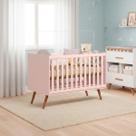 Berço Mini Cama Q Encanto Retrô Dois em Um Em MDF Qmovi cor: branco Berço Mini Cama Q Encanto Retrô Dois em Um Em MDF Qmovi cor: branco