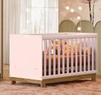 Berço mini cama q encanto slim americano rosa acetinado
