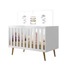 Berço Mini Cama Retrô 3 EM 1 Ana Branco 100% MDF COM COLCHÃO- Mobili Berço Mini Cama Retrô 3 EM 1 Ana Branco 100% MDF COM COLCHÃO- Mobili