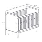 Berço Mini Cama Retrô Wood Rosê 100% MDF - Com Colchão