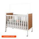 Berço Minicama Cloe com Colchão Juvenil D20 (12x148x68) Branco e Carvalho
