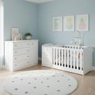 Berço Multifuncional Atlanta e Cômoda Infantil Mississipi Ambiente Branco Fosco Henn - Reller Berço Multifuncional Atlanta e Cômoda Infantil Mississipi Ambiente Branco Fosco Henn - Reller