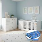Berço Multifuncional Atlanta e Cômoda Infantil Mississpi Henn Ambiente Branco Fosco com Colchão Ortobom - Reller Berço Multifuncional Atlanta e Cômoda Infantil Mississpi Henn Ambiente Branco Fosco com Colchão Ortobom - Reller
