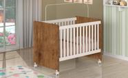 Berço padrão americano com Suporte Mosquiteiro CAT em MDF com Rodízios nos Pés Cor Demolição / Off white 100% MDF com certificado Berço padrão americano com Suporte Mosquiteiro CAT em MDF com Rodízios nos Pés Cor Demolição / Off white 100% MDF com certificado