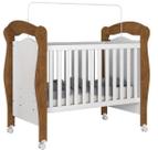 Berço padrão americano Infantil PIMP Com Design Moderno Pés com Rodízios Cor Demolição / Branco ultimas Unidades 100% MDF com certificado
