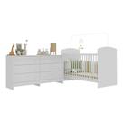 Berço Para Colchão 130 X 60cm Com Cômoda Ana Lívia Multimóveis Branco