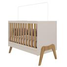 Berço Peroba Guti Multifuncional Infantil Mdf Off White/amêndoa