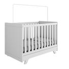 Berço Peroba Retrô Americano Branco Vira Mini Cama Infantil