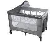 Berço Portátil Happy 2 Alturas Cinza Cosco Kids