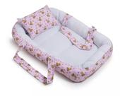 Berço Portátil Ninho Redutor Bebê MENINA - URSA ROSA