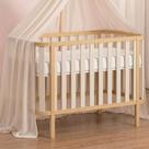 Berço Premium 2 em 1 em MDF laqueado Areia com Carvalho Malva 92cm altura Linha Sofy Quater