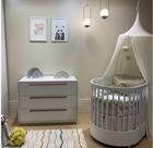 Berço progressivo 3 em 1 + comoda wave 3 em 1 branco - divicar