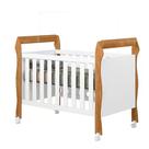 Berço Soninho Mini Cama 3 em 1 Tigus Cor Branco Amadeirado Berço Soninho Mini Cama 3 em 1 Tigus Cor Branco Amadeirado