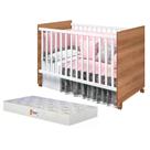 Berço Tico Branco/Mezzo com Colchão D18 de 10cm - Reller Móveis