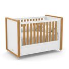 Berço Tutto New 100% MDF Cor Branco Soft/Freijó - Matic Móveis