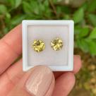 Berilo Amarelo Brilhante ø7mm Par 2,09ct Berilo Amarelo Brilhante ø7mm Par 2,09ct