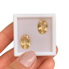 Berilo Amarelo Oval Par 9,34ct Berilo Amarelo Oval Par 9,34ct