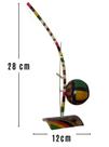 Berimbau Miniatura Lembrança Artesanal Decorativa Madeira 28x12cm Pintado À Mão Presente Capoeira