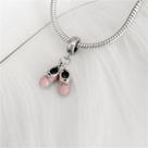 Berloque 2 sapatinhos cor de rosa