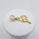 Berloque abebê de oxum banhado a ouro