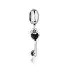 Berloque aço inox chave resinada