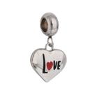 Berloque aco inox love pendurado