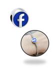 Berloque Amo Facebook em Prata 925