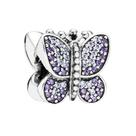 Berloque BORBOLETA ROXA em Prata S925 para pulseiras modelo Pandora ou Vivara Berloque BORBOLETA ROXA em Prata S925 para pulseiras modelo Pandora ou Vivara