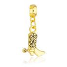 Berloque Bota Cowboy Banhado a Ouro 18k