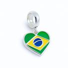 Berloque Brasil em Prata Legítima 925
