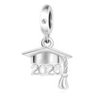 Berloque BSFJTY em prata esterlina S925, chapéu de formatura 2026