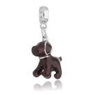 Berloque Cachorro Golden Retriever Marrom Banhado a Prata 925