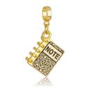 Berloque Caderno Banhado a Ouro 18k