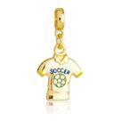 Berloque Camiseta Futebol Banhado a Ouro 18k
