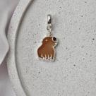 Berloque Capivara Banhado a Prata 925