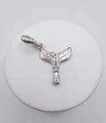 Berloque cauda de sereia cravejado mm zircônias a rhodium