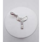 Berloque cauda de sereia cravejado mm zircônias a rhodium