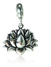 Berloque Charm Flor Lotus Prata Legitima 925