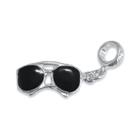 Berloque Charm Óculos de Sol Banhado a Prata Berloque Charm Óculos de Sol Banhado a Prata