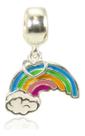 Berloque Charm P/ Pulseira Prata Maciça 925 Arco Iris