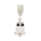 Berloque Charm Pingente Coruja Ródio